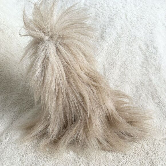 Aurora Purely Luxe Afghan Hound Dog Plush 10" Beige Tan Stuffed Animal Realistic - Picture 3 of 7